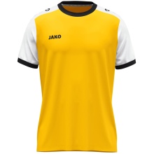 JAKO Sportowa koszulka Dynamic Trikot (mikro-mesh poliester) żółto-biała dziecięca