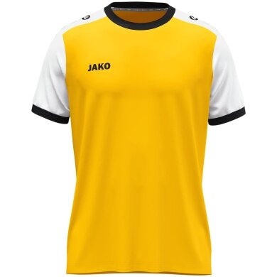 JAKO Sportowa koszulka Dynamic Trikot (mikro-mesh poliester) żółto-biała dziecięca