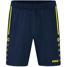 JAKO Spodenki sportowe Short Allround (Stretch-Micro-Twill) krótkie granatowo/żółte męskie