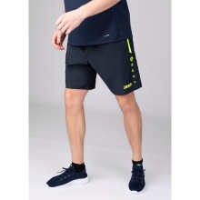 JAKO Spodenki sportowe Short Allround (Stretch-Micro-Twill) krótkie granatowo/żółte męskie