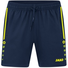 JAKO Spodenki sportowe Short Allround (Stretch-Micro-Twill) krótkie granatowo/żółte damskie