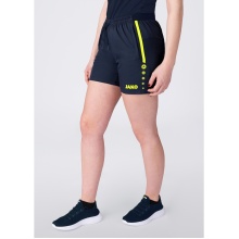 JAKO Spodenki sportowe Short Allround (Stretch-Micro-Twill) krótkie granatowo/żółte damskie