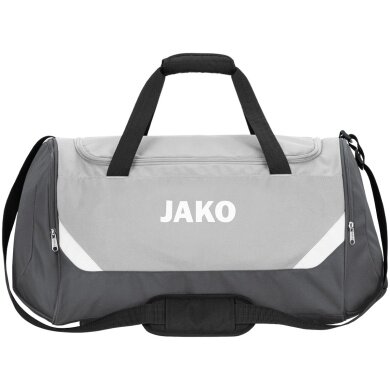 JAKO Torba sportowa Iconic (Rozmiar M - 43 litry) jasnoszara/antracytowa - 55x27x29cm