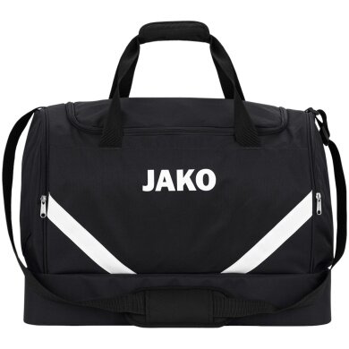 JAKO Torba sportowa Iconic z przegrodą na dno (rozmiar S - 30 litrów) czarna - 45x24x37cm