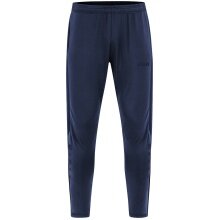 JAKO Spodnie treningowe Power (Stretch-Knit-Polyester, kieszenie boczne z zamkiem błyskawicznym) długie granatowe męskie