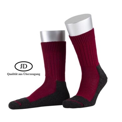 JD Outdoorsocke Wool Strong (Wełna merino) burgund - 1 para