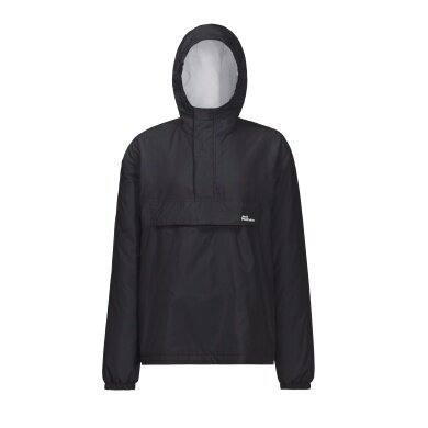 Jack Wolfskin Kurtka zimowa Windbreaker Spirit Ins Smock (wiatrproof, wodoodporny, ocieplany) czarny Dzieci (164-176)