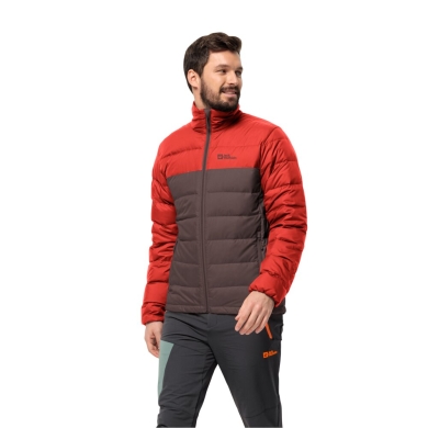 Jack Wolfskin Zimowa kurtka puchowa Ather Down (wiatroszczelna, wodoodporna, oddychająca) czerwona/bordowa męska