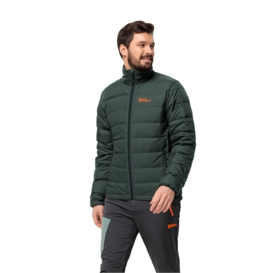 Jack Wolfskin Zimowa kurtka puchowa Ather Down (wiatroszczelna, wodoodporna, oddychająca) ciemnooliwkowa męska