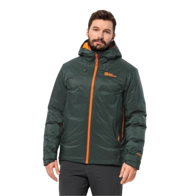 Jack Wolfskin Zimowa kurtka puchowa Cyrox 2-warstwowa (wiatroszczelna, wodoodporna) oliwkowa męska