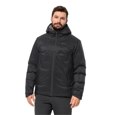 Jack Wolfskin Zimowa kurtka puchowa Cyrox 2-warstwowa (wiatroszczelna, wodoodporna) czarna męska