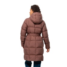 Jack Wolfskin Zimowy Puchowy Płaszcz Frozen Lake Coat 2023 (wiatrproof, wodoodporny, oddychający) czerwono-brązowy Damski