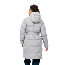 Jack Wolfskin Zimowy Puchowy Płaszcz Frozen Lake Coat 2023 (wiatrproof, wodoodporny, oddychający) jasnoszary Damski