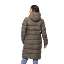 Jack Wolfskin Zimowy Puchowy Płaszcz Frozen Palace Coat 2023 (wiatroodporny, wodoodporny) brązowy Damski