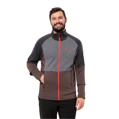 Jack Wolfskin Fleecejacka Marienberg Full Zip (elastyczna, regulująca wilgoć) bordowy mężczyźni