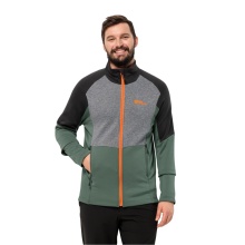 Jack Wolfskin Fleecejacka Marienberg Full Zip (elastyczna, regulująca wilgoć) zielona męska