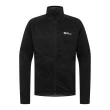 Kurtka polarowa Jack Wolfskin Taiga Full Zip (elastyczne mankiety) czarna męska