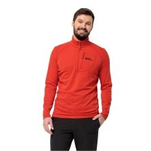 Jack Wolfskin Fleecepullover Kolbenberg Half-Zip (wysokiej elastyczności) czerwony męski