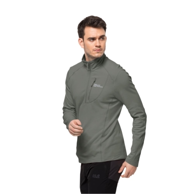 Jack Wolfskin Fleecepullover Kolbenberg Half-Zip (wysokiej elastyczności) ciemnozielony męski