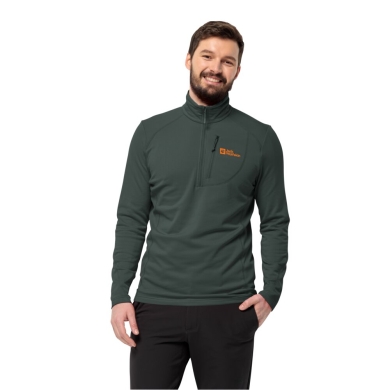 Jack Wolfskin Fleecepullover Kolbenberg Half-Zip (wysokiej elastyczności) ciemnooliwkowy męski