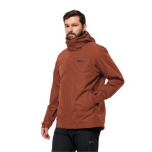 Jack Wolfskin Kurtka całoroczna Luntal 3w1 (wodoodporna, wiatroszczelna, z wewnętrzną kurtką polarową) brązowa męska