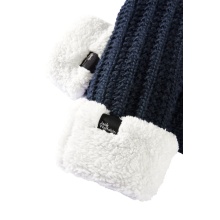 Jack Wolfskin Rękawice zimowe (rękawice typu muff) Highloft Knit Mitten (z miękkiego Sherpafleece, ciepłe) granatowe damskie