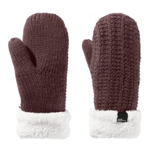 Rękawice zimowe Jack Wolfskin (rękawice typu muff) Highloft Knit Mitten (z miękkiego Sherpafleece, ciepłe) berry różowy Damskie