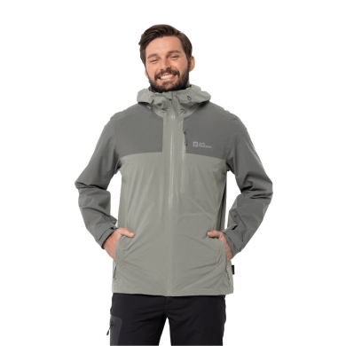 Jack Wolfskin Kurtka funkcyjna Go Hike (wodoodporna i wiatroszczelna) mistygrün Mężczyźni