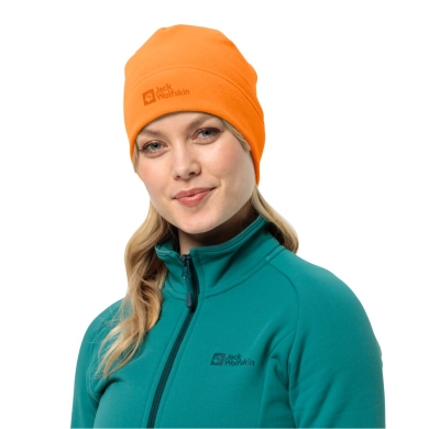 Jack Wolfskin Czapka (Beanie) Real Stuff - neonpomarańczowa Damska