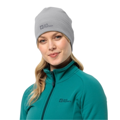 Jack Wolfskin Czapka (Beanie) Real Stuff - jasnoszara Damska