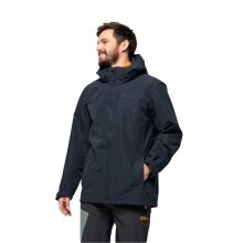 Jack Wolfskin Kurtka przeciwdeszczowa Fernblick 2-warstwowa (kurtka ochronna, wodoodporna, wiatroszczelna) granatowa męska