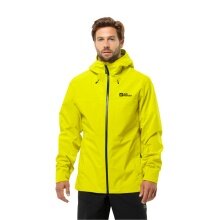 Jack Wolfskin Kurtka turystyczna-/deszczowa Highest Peak 3-warstwowa (wodoodporna, wiatroszczelna, oddychająca) żółta Mężczyźni