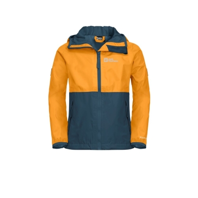 Jack Wolfskin Kurtka przeciwdeszczowa Rainy Days (oddychająca, wiatroszczelna, wodoodporna) pomarańczowa dziecięca