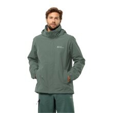 Jack Wolfskin Kurtka przeciwdeszczowa Stormy Point 2-warstwowa 2024 (kurtka ochronna, wodoodporna, wiatroszczelna) zielona dla mężczyzn