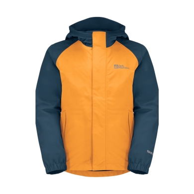 Jack Wolfskin Kurtka przeciwdeszczowa Tucan (lekka, wiatroszczelna, wodoodporna) pomarańczowa dziecięca