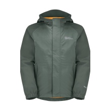 Jack Wolfskin Kurtka przeciwdeszczowa Tucan (lekka, wiatroszczelna, wodoodporna) hedgegrün Dzieci