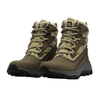 Jack Wolfskin Buty zimowe Everquest Pro Texapore High (wodoodporne, izolacja PrimaLoft®) ciemnozielone damskie