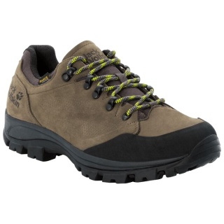 Jack Wolfskin Buty trekkingowe Rebellion Texapore Low (Trekking, skóra nubukowa, wodoodporne) khakibraun/phantom męskie