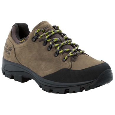 Jack Wolfskin Buty trekkingowe Rebellion Texapore Low (Trekking, skóra nubukowa, wodoodporne) khakibraun/phantom męskie