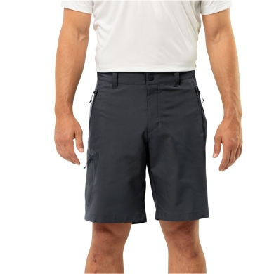 Jack Wolfskin Softshellowe Spodnie Trekkingowe Active Track Shorts (elastyczne, lekkie) krótkie phantomgray Męskie