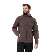 Jack Wolfskin Softshellowa kurtka Bornberg Hoody (Kaptur, wiatroszczelna, wodoodporna) bordowa męska