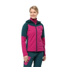 Jack Wolfskin Softshellowa kurtka Brisstal Hoody (Kaptur, wiatroszczelna, wodoodporna) magenta Damska