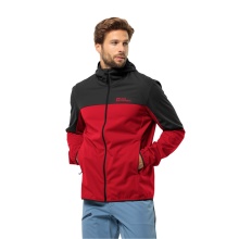 Jack Wolfskin Softshellowa kurtka Feldberg Hoody (wiatroszczelna, wodoodporna) czerwona męska