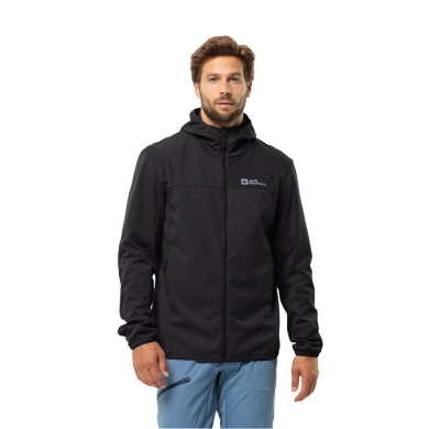 Jack Wolfskin Softshellowa kurtka Feldberg Hoody (wiatroszczelna, wodoodporna) czarna męska