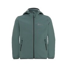 Kurtka softshell Jack Wolfskin Fourwinds (wiatroszczelna, ocieplona) 2025 jadeitowa dla dzieci/młodzieży (164-176)