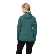 Jack Wolfskin Softshelljacka Go Hike (Kaptur, wiatroszczelna, wodoodporna) petrol Damska