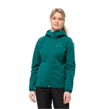 Jack Wolfskin Softshelljacke Windhain Hoody (Kaptur, wiatroszczelny, wodoodporny) niebiesko-zielony Damski