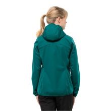 Jack Wolfskin Softshelljacke Windhain Hoody (Kaptur, wiatroszczelny, wodoodporny) niebiesko-zielony Damski