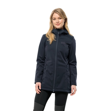 Jack Wolfskin Softshellowy płaszcz Windhain (wiatrproof, wodoodporny, oddychający) granatowy damski