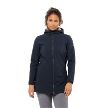 Jack Wolfskin Softshellowy płaszcz Windland (wiatroszczelny, wodoodporny, oddychający) granatowy damski